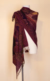 Boiled Wool Shawl, Morada