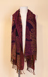 Boiled Wool Shawl, Morada