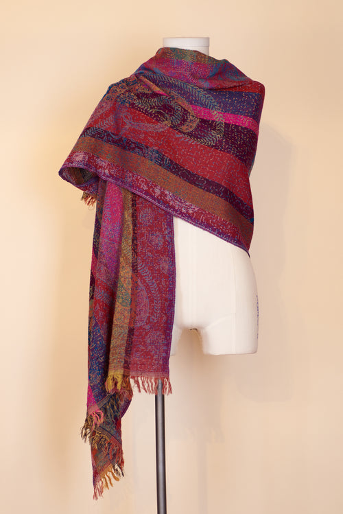 Boiled Wool Shawl, Tapestry