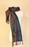 Boiled Wool Scarf, Multi Paisley