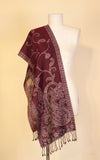 Boiled Wool Scarf, Merlot