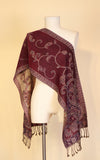 Boiled Wool Scarf, Merlot