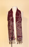 Boiled Wool Scarf, Merlot