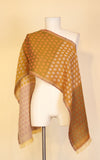 Boiled Wool Scarf, Gold Dot Multi