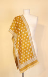 Boiled Wool Scarf, Big Dot Gold & Cream