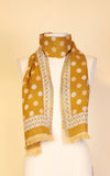 Boiled Wool Scarf, Big Dot Gold & Cream