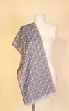Boiled Wool Scarf, Lilac & Cream Dot
