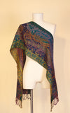 Boiled Wool Scarf, Paisley Multi