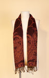 Boiled Wool Scarf, Garnet