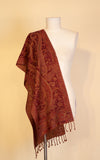 Boiled Wool Scarf, Garnet