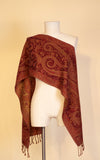 Boiled Wool Scarf, Garnet