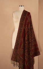 Boiled Wool Shawl, Grande Size, Vermilion