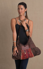 Hill Tribe Hobo Bag, Brown