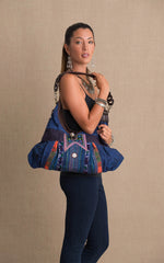 Hill Tribe Hobo Bag, Indigo