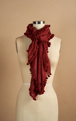Pom Pom Shawl, Sienna