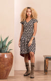 Carlota Dress, Cap Sleeve, Aziza