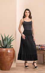 Victorian Skirt, Long, Solid Black