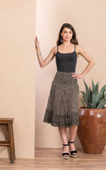 Victorian Skirt, Short, Black Dot
