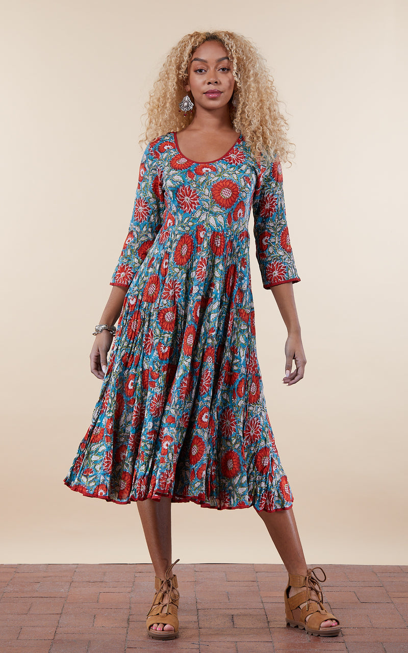 santa fe embroidered dress NWT OLIPHANT Kaftan Mini- Santa Fe Pink Floral Embroidered Dress Size M