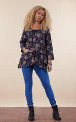 Rio Jacket, Long Sleeve, Midnight Floral