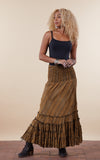 Lola Skirt, Long, Curry Stripe