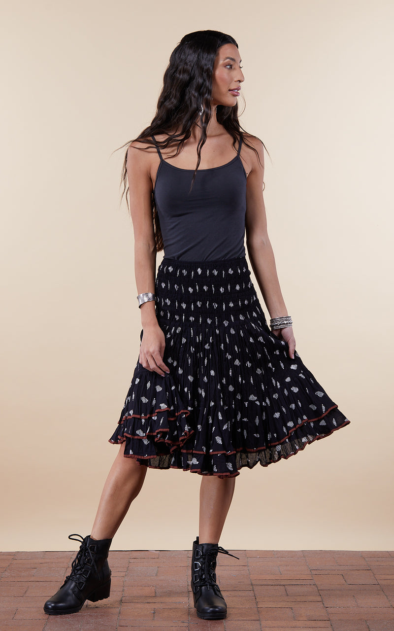 Macarena Skirt, Mini, Black Diamond