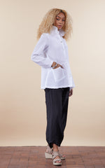 Pintuck Jacket, Mixed Direction, White