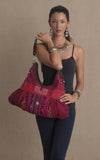 Hill Tribe Hobo Bag, Red