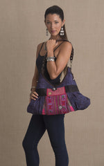 Hill Tribe Hobo Bag, Purple