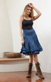 Macarena Skirt, Mini, Flower Dot Indigo
