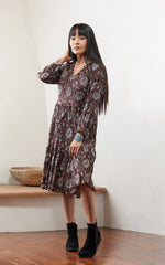 Solome Dress, Short, Long Sleeve, Gemila Chocolate