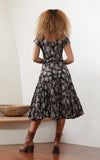 Paloma Dress, Long, Cap Sleeve, Yarrow Floral